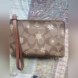 Coach snowflake wristlet